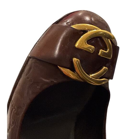 Gucci Guccissima Interlocking GG High Heel with Round Toe - Size 6.5 - Picture 4 of 8